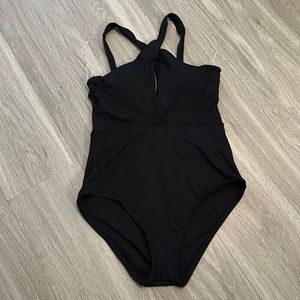 NWT Becca Swim by Becca Virtue size medium black one piece adjustable